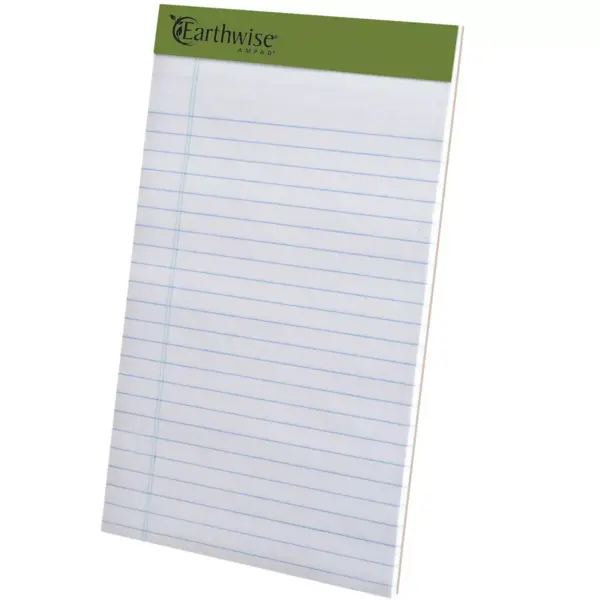 Earthwise by Ampad Notepads 5" x 8" College Ruled White 573671