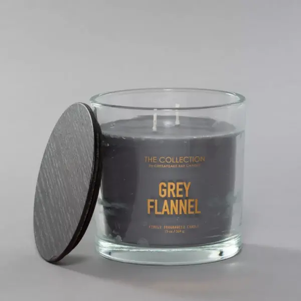 13oz Glass Jar Candle Gray Flannel - The Collection By Chesapeake Bay Candle