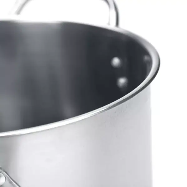 Alpine Cuisine 16.5 Quart Stainless Steel Stock Pot with Lid and Carrying Handles for Family Size Meals, Appetizers, Stews, and More, Silver