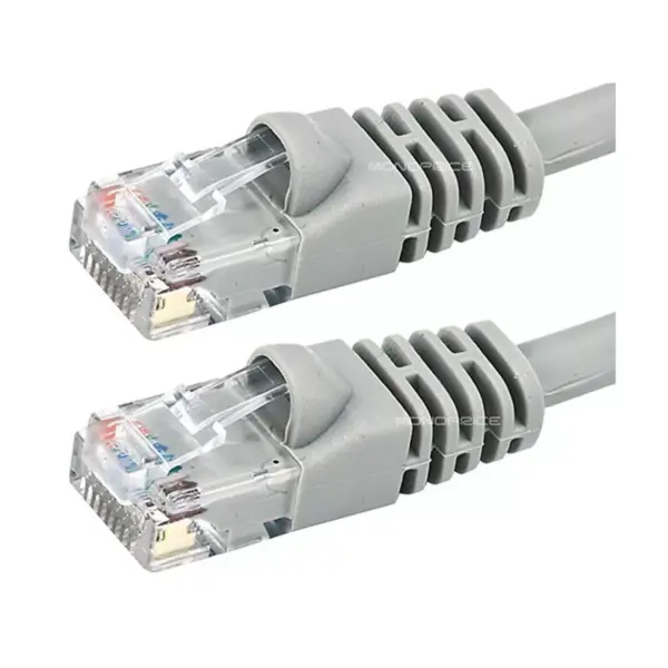 Monoprice Cat6 Ethernet Patch Cable - 1 Feet - Gray | Network Internet Cord - RJ45, Stranded, 550Mhz, UTP, Pure Bare Copper Wire, 24AWG