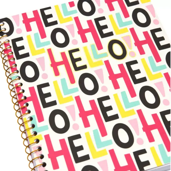 Hello! Spiral Notebook 1 Subject Gold Foil - Roobee