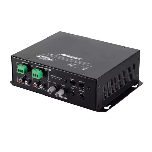 Monoprice Commercial Audio 120W 2ch Mixer Amp (No Logo)