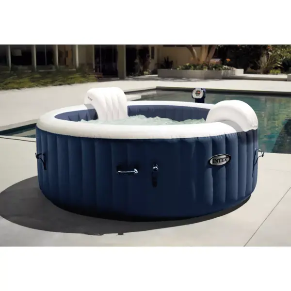 Intex 28405E 4 Person Round Hot Tub & Cup Holder & Filter Cartridges (6 Pack)