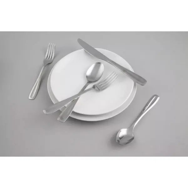 41pc Stainless Steel Waylen Mirror Silverware Set with Holder - Cambridge Silversmiths