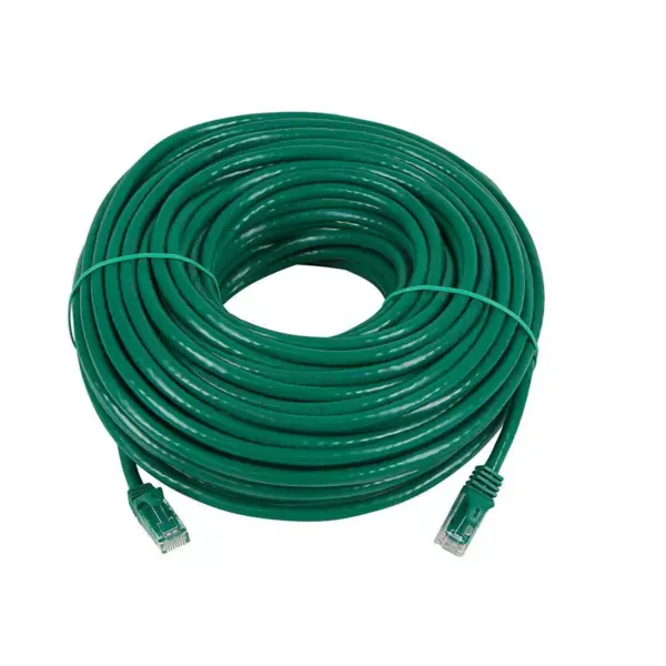 Monoprice Cat5e Ethernet Patch Cable - 100 Feet - Green | Network Internet Cord - RJ45, Stranded, 350Mhz, UTP, Pure Bare Copper Wire, 24AWG - Flexboot