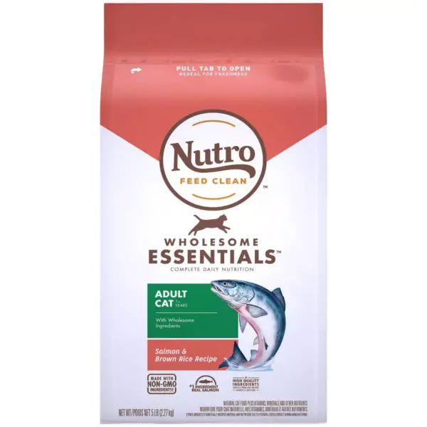 Nutro Wholesome Essentials Salmon & Brown Rice Recipe Adult Premium Dry Cat Food - 5lbs