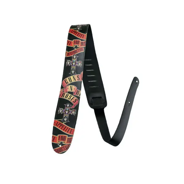 Perri's 2.5" High-Res Guns N' Roses Leather Guitar Strap