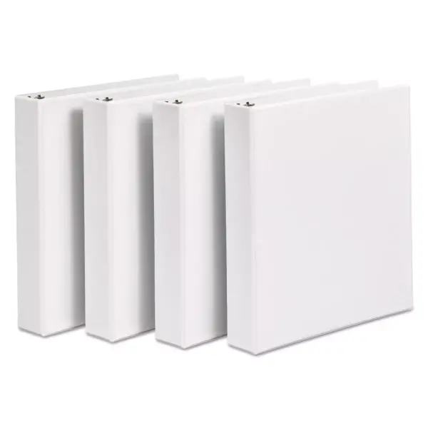 Avery Durable View Binder with DuraHinge and Slant Rings 1 1/2" White 4/Pack 17576