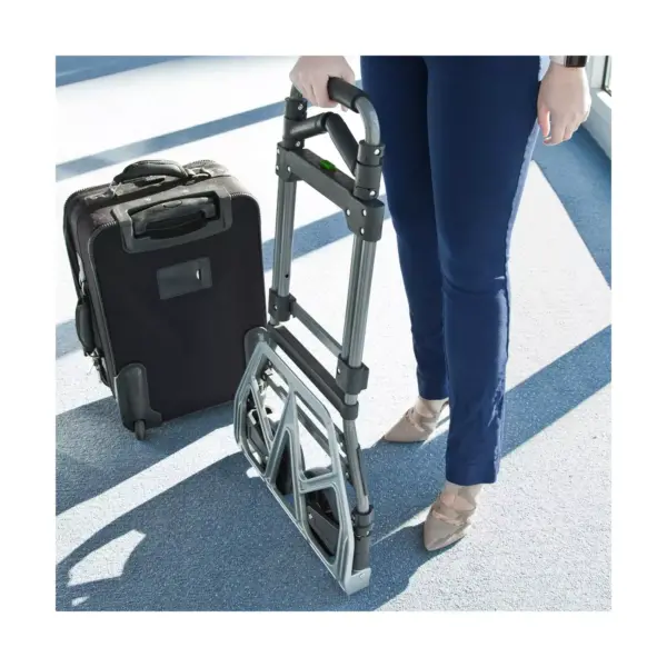 Liberty Industrial 10002 Easy Travel Folding Luggage Hand Truck Cart Aluminum Construction w/Grips Hand Truck