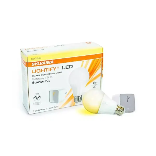 Sylvania Lightify LED Smart WIFI Connection Light Gateway A19 Bulb Starter Kit