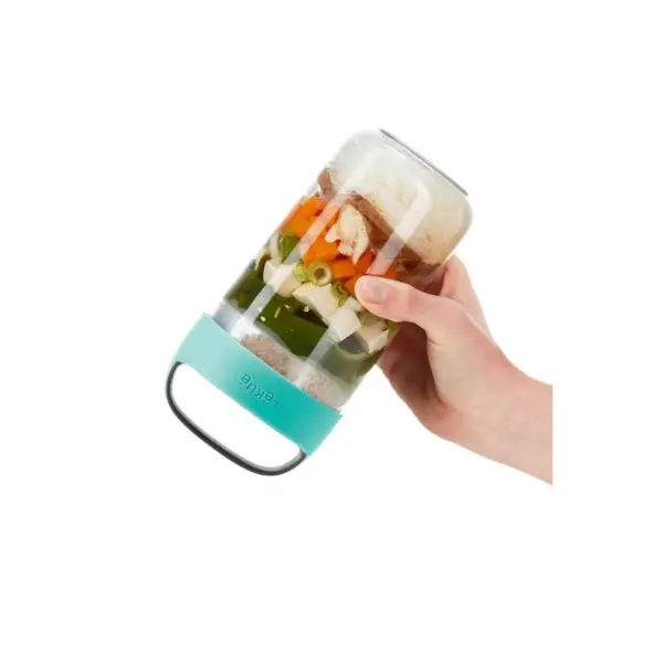 Lekue 20oz To Go Jar - Turquoise