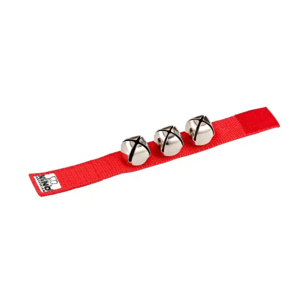 Nino Wrist Bells Strap with 3 Bells Red 9 in.