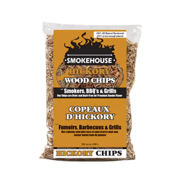 Smokehouse 9792-000-0000 Hickory BBQ Smoker & Grill Smoking 100 Percent Natural Hardwood Wood Chips, 1.75 Pound Bag (2 Pack)