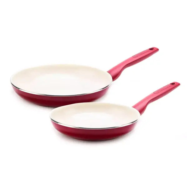 GreenPan Ceramic Rio Non-Stick Cookware Set Red