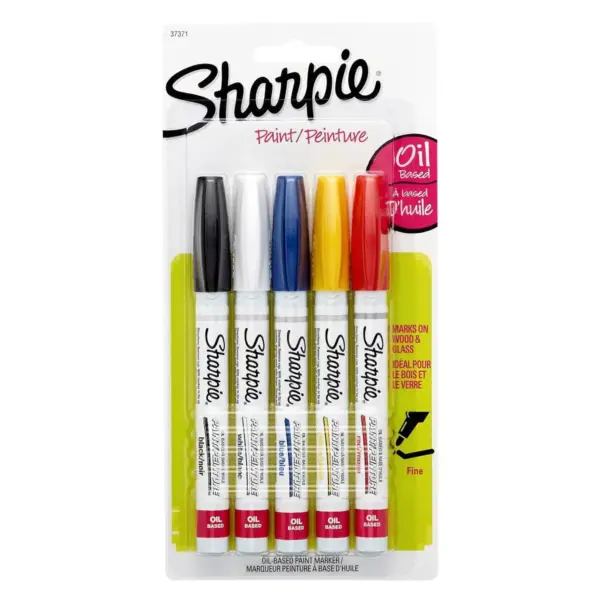 Sharpie Oil-Based Fine Paint Marker, Assorted, set of 5