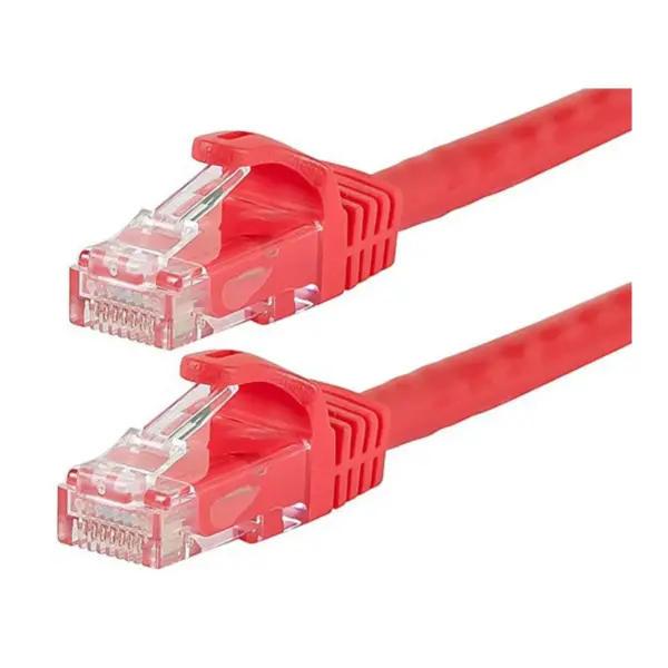 Monoprice Cat6 Ethernet Patch Cable - 100 Feet - Red | Network Internet Cord - RJ45, Stranded, 550Mhz, UTP, Pure Bare Copper Wire, 24AWG - Flexboot