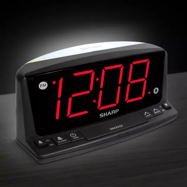 Sharp LED Night Light Alarm Clock