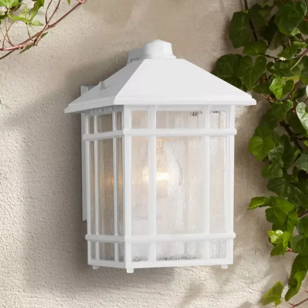 Kathy Ireland Jardin du Jour 11" High White Outdoor Wall Light