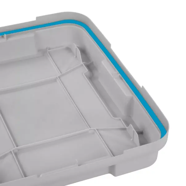 Sterilite 30gal Gasket Tote Gray with Blue Latches