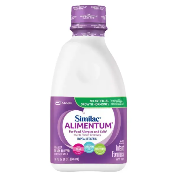 Similac Alimentum Hypoallergenic For Food Allergies and Colic Infant Formula Ready-to-Feed - 32 fl oz