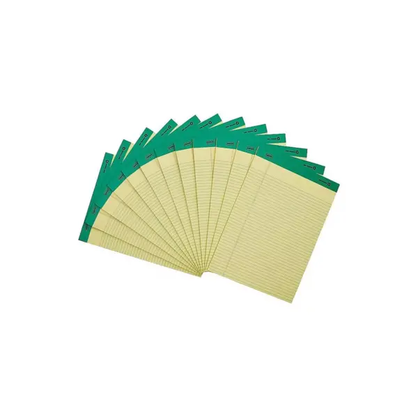 Staples Notepads 8.5" x 11.75" Narrow Yellow 50 Sh./Pad 12 Pads/PK 354743