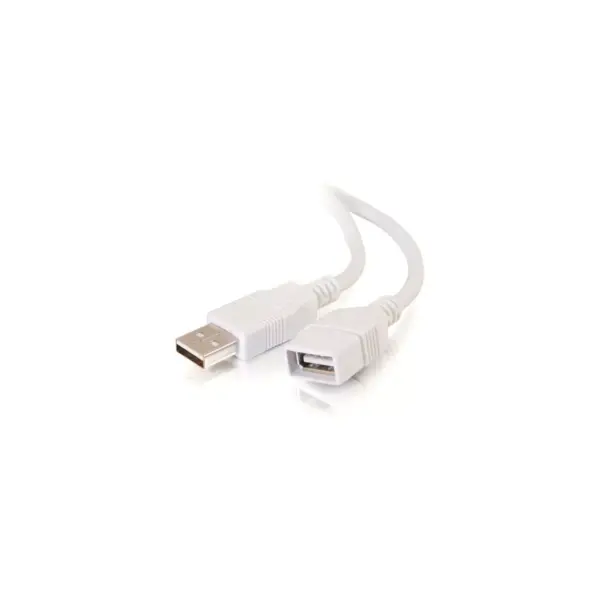 C2G 3m USB Extension Cable - USB 2.0 A to A - Male to Female - 10ft White - Type A Male - Type A Female - 9.84ft - White