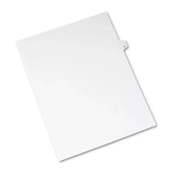 Avery-Style Legal Exhibit Side Tab Dividers 1-Tab Title H Ltr White 25/PK 01408