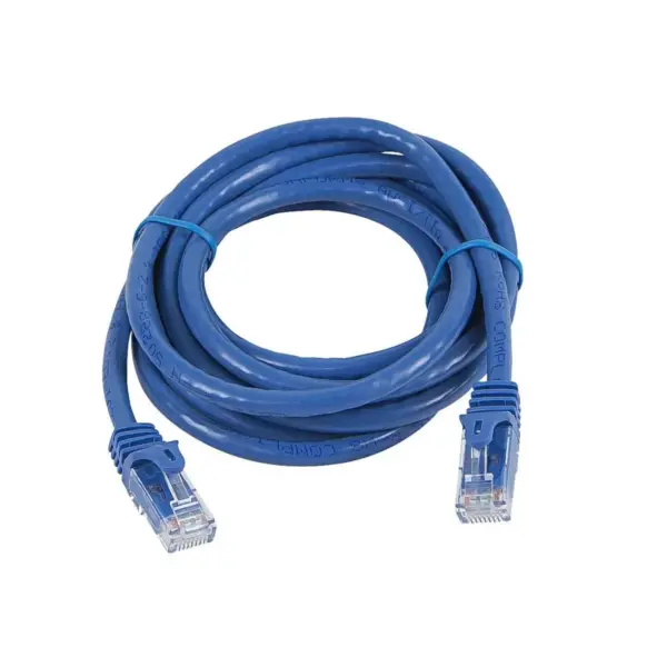 Monoprice Cat5e Ethernet Patch Cable - 7 Feet - Blue | Network Internet Cord - Snagless RJ45, Stranded, 350Mhz, UTP, Pure Bare Copper Wire, 24AWG -