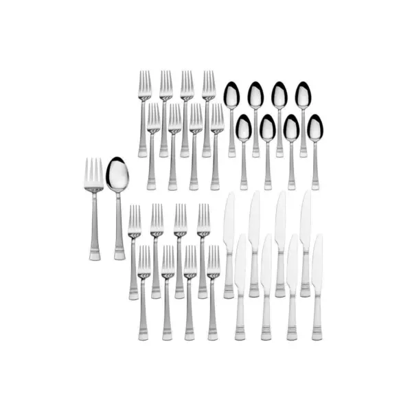 International 34pc Stainless Steel Kensington Silverware Set