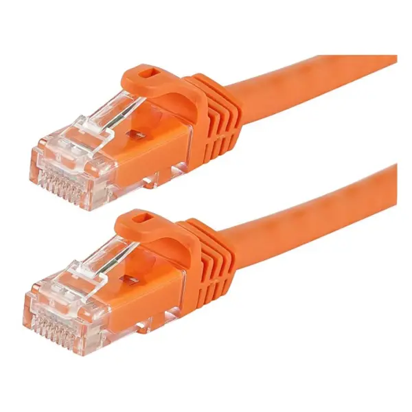 Monoprice Cat6 Ethernet Patch Cable - 100 Feet - Orange | Network Internet Cord - RJ45, Stranded, 550Mhz, UTP, Pure Bare Copper Wire, 24AWG - Flexboot