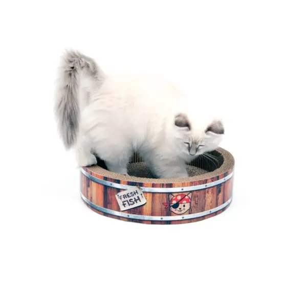 Catit Play Pirates Catnip Scratcher Cat Toy - S - White