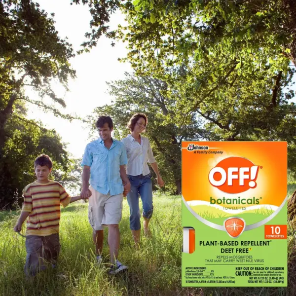 OFF! 10ct Botanicals Insect Repellent Towelettes