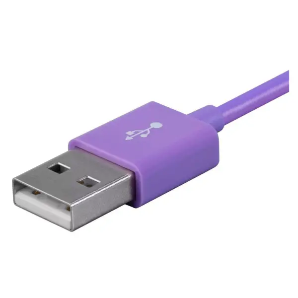 Monoprice USB Type-A to Micro Type-B Cable - 6 Feet - Purple | 2.4A, 22/30AWG - Select Series