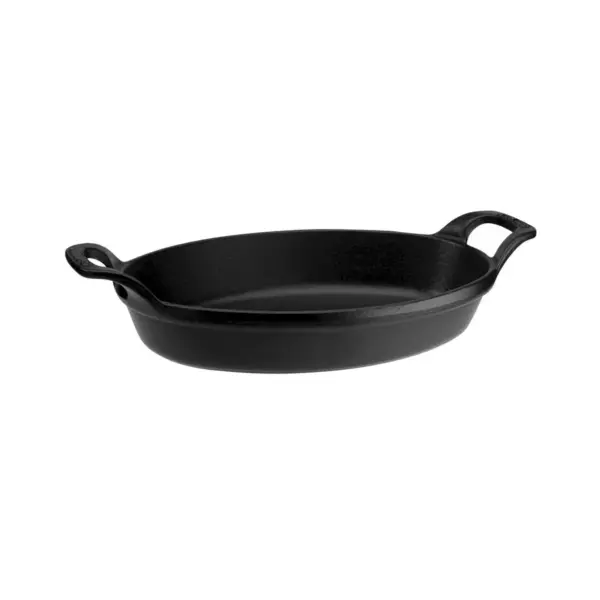 Staub Cast Iron 12.5-inch x 9-inch Oval Baking Dish - Matte Black