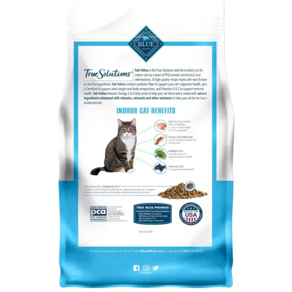 Blue Buffalo True Solutions Regular Indoor Adult Cat Chicken Dry Cat Food - 3.5lbs