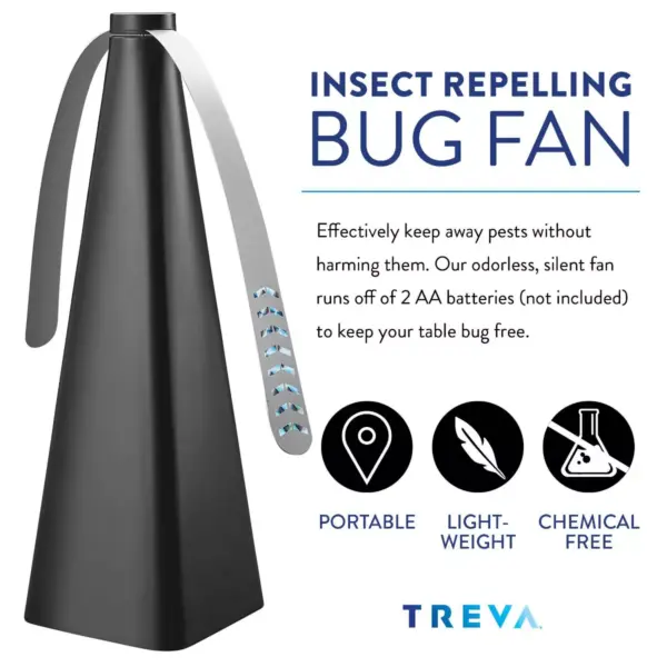 TREVA Bug Repellent Fan Non-Toxic Battery Powered - 4pk