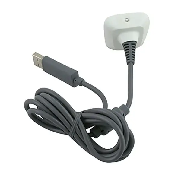 KMD Controller Charging Cable Compatible with Microsoft Xbox 360 White