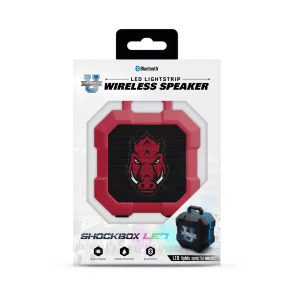 NCAA Arkansas Razorbacks LED ShockBox Bluetooth Speaker