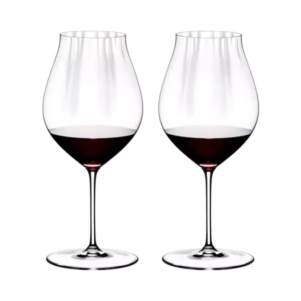 Riedel 29 Ounce Performance Pinot Noir Clear Crystal Wine Glass Set for Light Bodied Wines with Microfiber Polishing Cloth, (2 Pack)