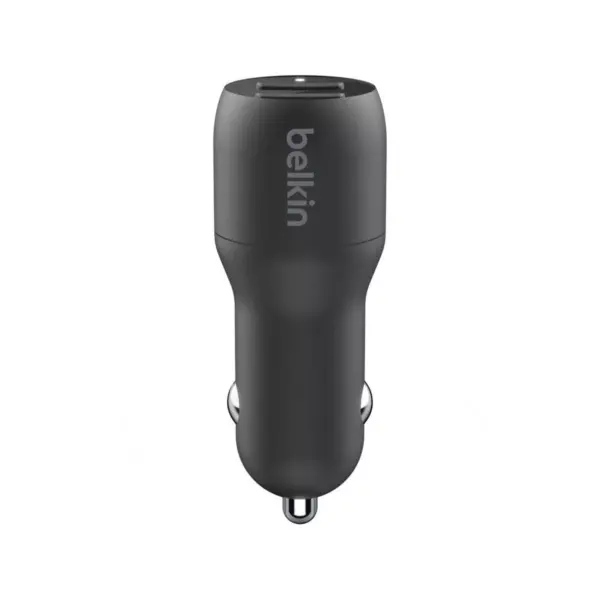 Belkin Dual USB-A Car Charger with USB-A to Mirco Cable 3.3' - Black