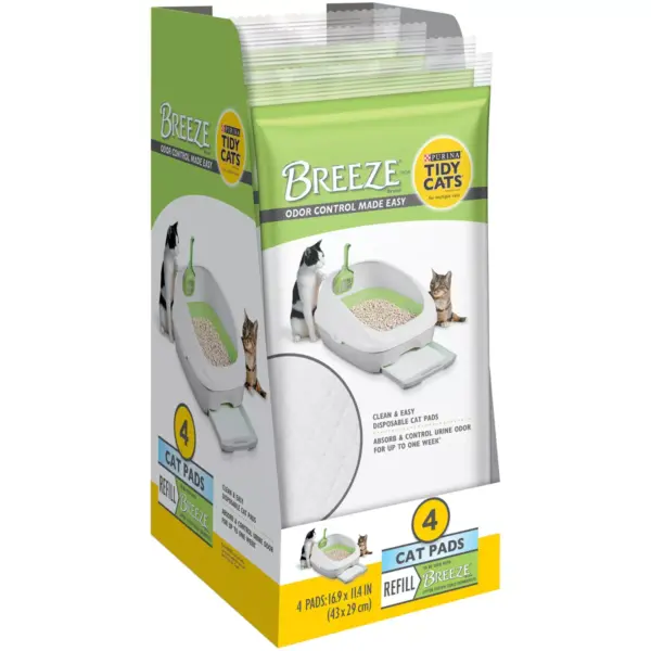 Purina Tidy Cats Litter Box System BREEZE System Starter Kit Litter Box Litter Pellets & Pads