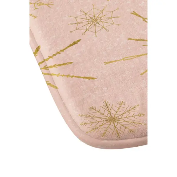 Jacqueline Maldonado Snowflakes Memory Foam Bath Mat Beige - Deny Designs