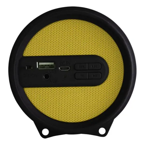 Axess HIFI Bluetooth Media Speaker with Colorful RGB Lights in Yellow