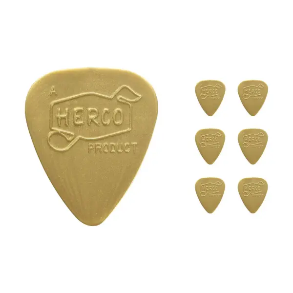 Dunlop Herco Vintage 66' Light Picks Gold (6-Pack)