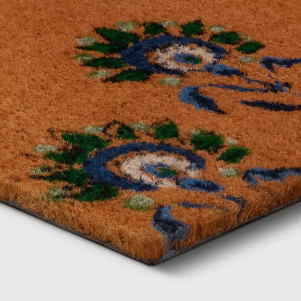 Door Mat Floral Blockprint - Threshold™