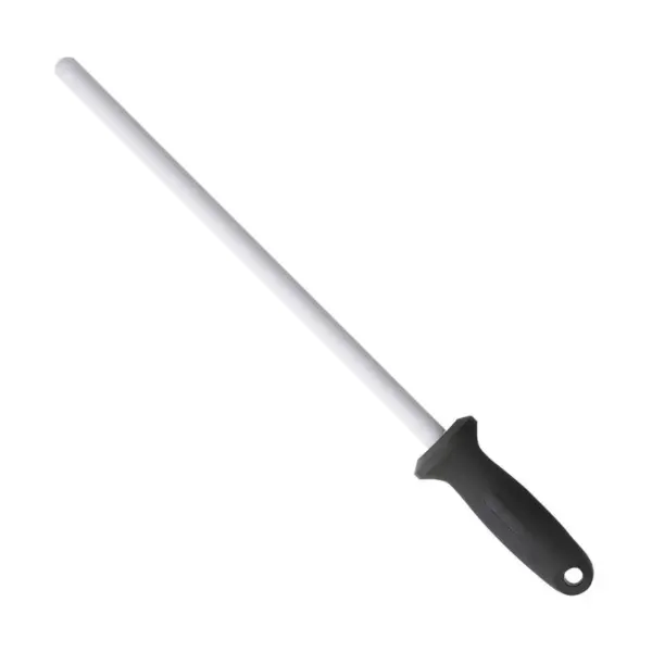 Messermeister 10 Inch Ceramic Rod Sharpening Steel for Home Kitchen Knife and Blade Honing Alignment