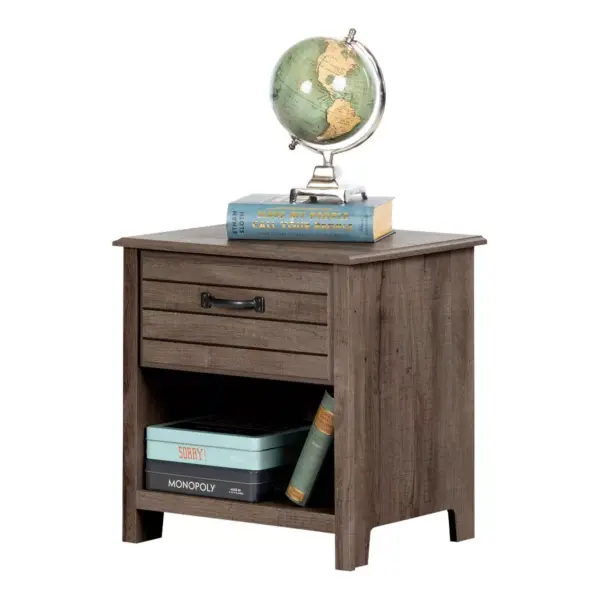 Ulysses 1-Drawer Nightstand  Fall Oak  - South Shore