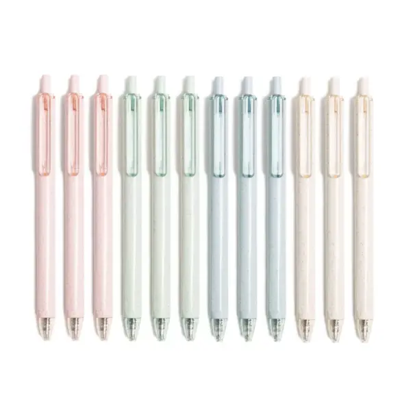 12pk Gel Pens u-eco Pastel Speckle Click Black Ink - U Brands