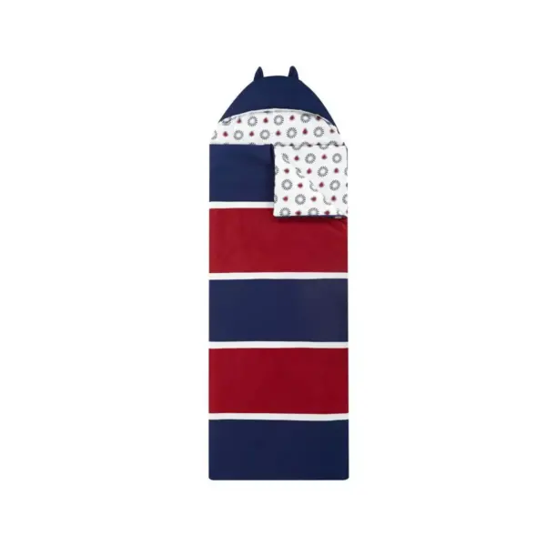 Twin XL Holger Sleeping Bag Navy/Red/White - Chic Home Design