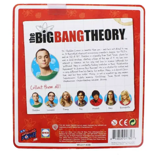 Bif Bang Pow Big Bang Theory Sheldon (Green Lantern/ Hawkman) Retro Clothed 8" Action Figure